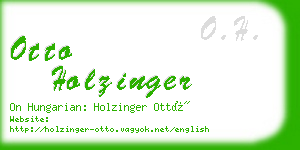 otto holzinger business card